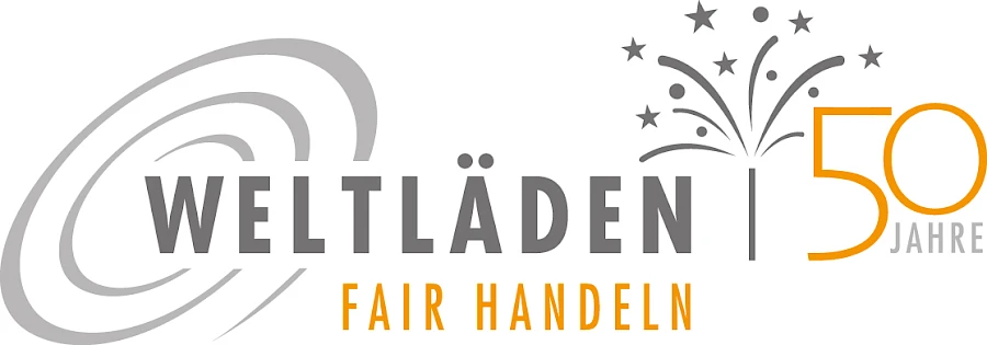 Jubiläums-Logo Weltläden Fair Handeln