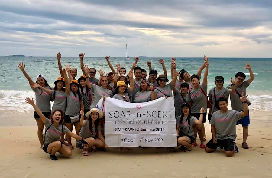Mitarbeiter*innen von SOAP-n-SCENT beim Betriebsausflug